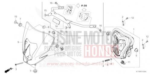 HEADLIGHT (CRF250LA,CRF300L/LA) CRF300LAS de 2025
